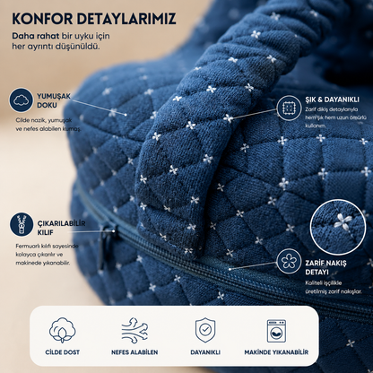 AlignSleep™ Ortopedik Diz Yastığı Yan Uyuyanlar İçin Doğal Hizalama ve Gece Boyu Konfor